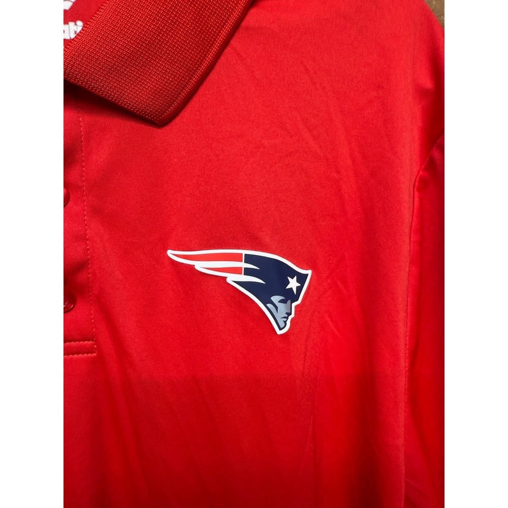 Fanatics Mens Red New England Patriots Polo Shirt Size Large NFL Team‎ Apparel - Picture 2 of 6